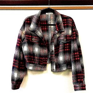 Cropped flannel Shacket